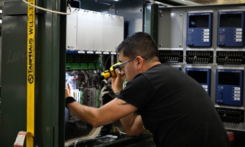 field services technician doing an inspection