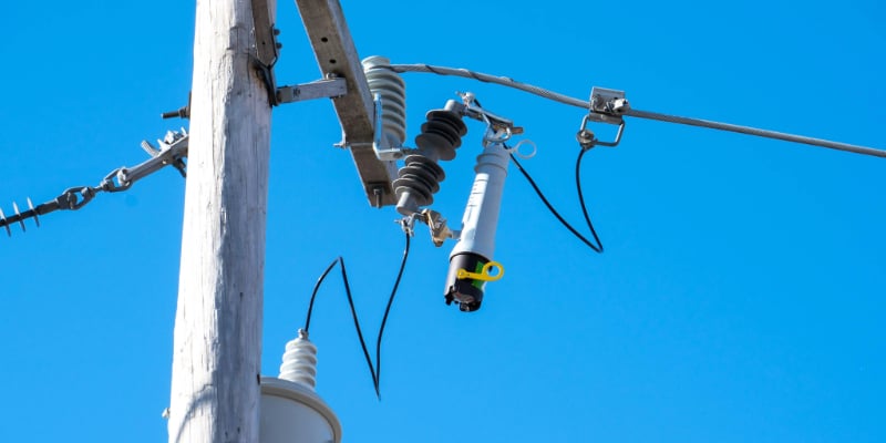 S&C VacuFuse II Self-Resetting Interrupter above a transformer 