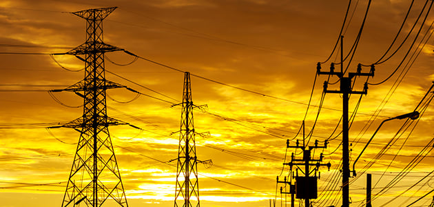 Gold Power Lines