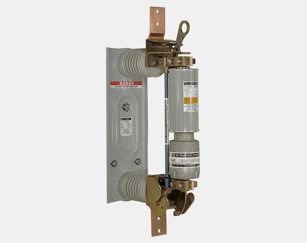 left side profile of a high continuous current fuse with circuit-interruption for indoor distribution high-speed fuse, fuse, current fuse